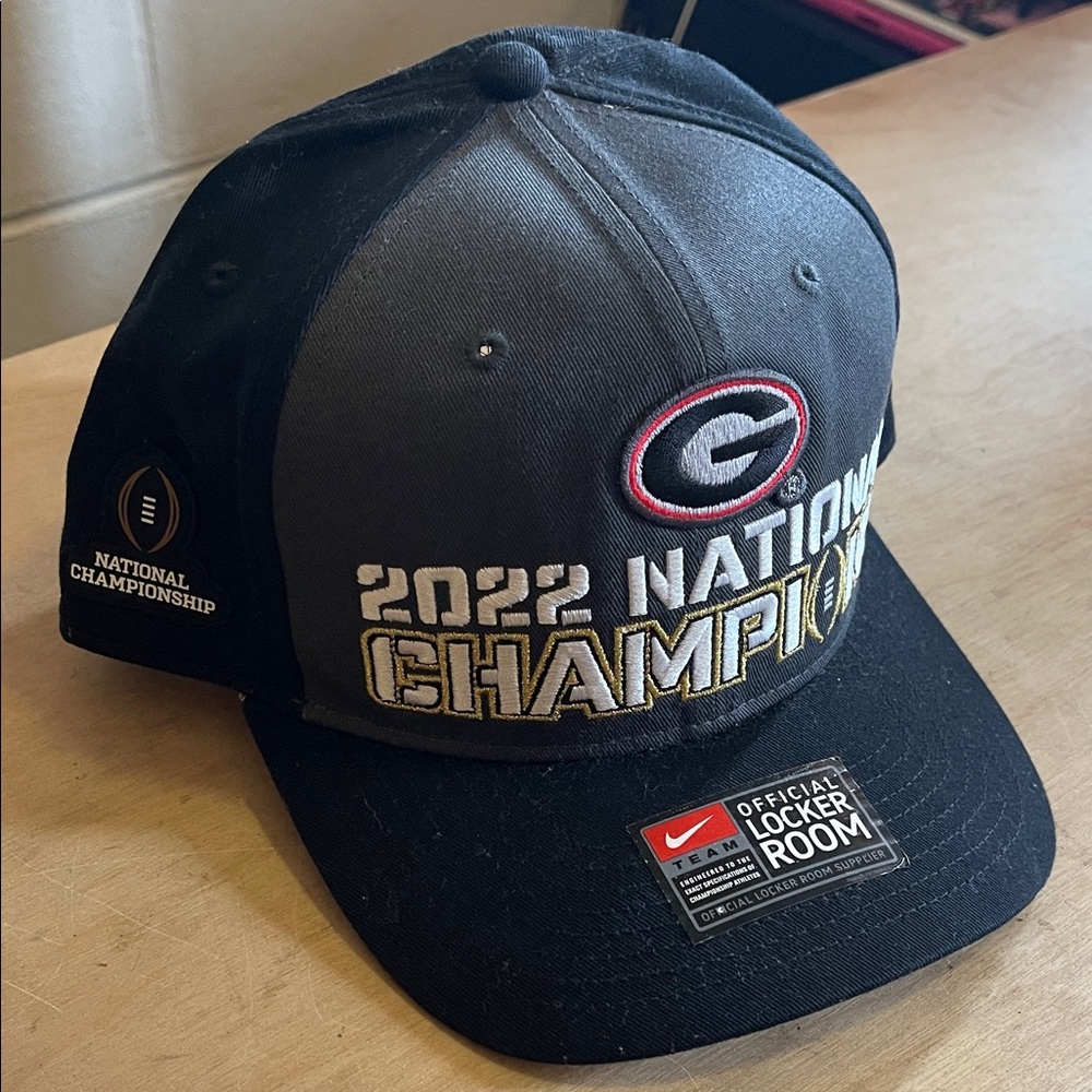 Nike Georgia Bulldogs Gray and Black 2022 Championship Cap Adjustable